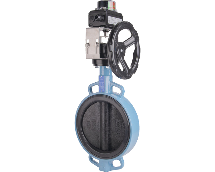Butterfly valve 1150 with gearbox + limit switch box SF012 DN200